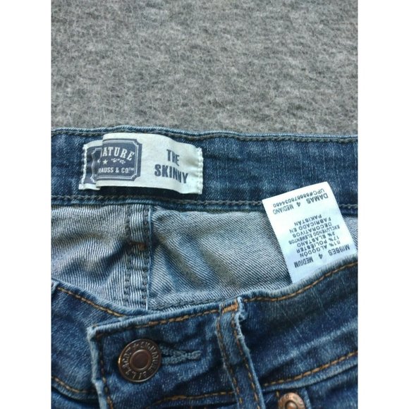 Levis Signature Jeans Womens 4 M Medium Misses Skinny Dark Wash Stretch Fit - Picture 3 of 12